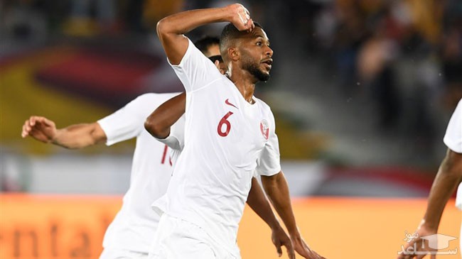 صحنه سانسور شده خوشحالی بعد از گل بازیکن قطر در تلویزیون