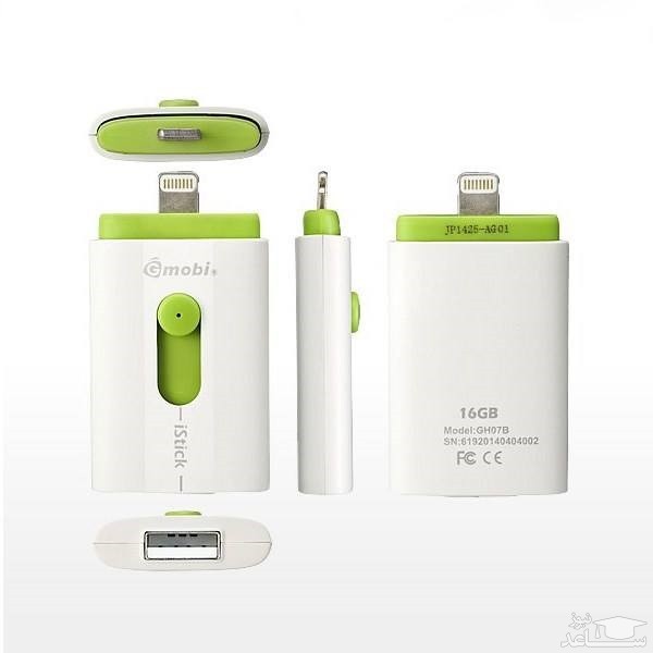 فلش مموری USB همراه با رابط لایتنینگ پی کیو آی مدل Gmobi iStick