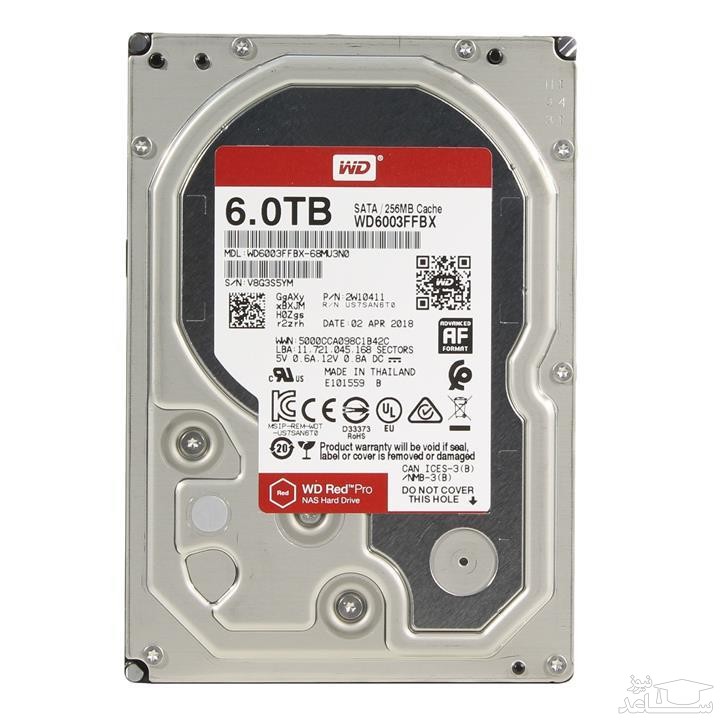 هارددیسک اینترنال وسترن دیجیتال مدل WD6003FFBX ظرفیت 6 ترابایت