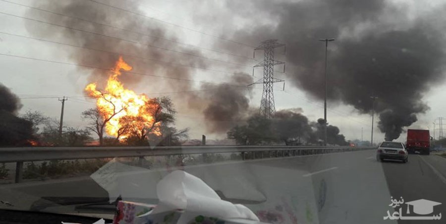 انفجار لوله‌های گاز در مسیر آزاد راه اهواز به ماهشهر