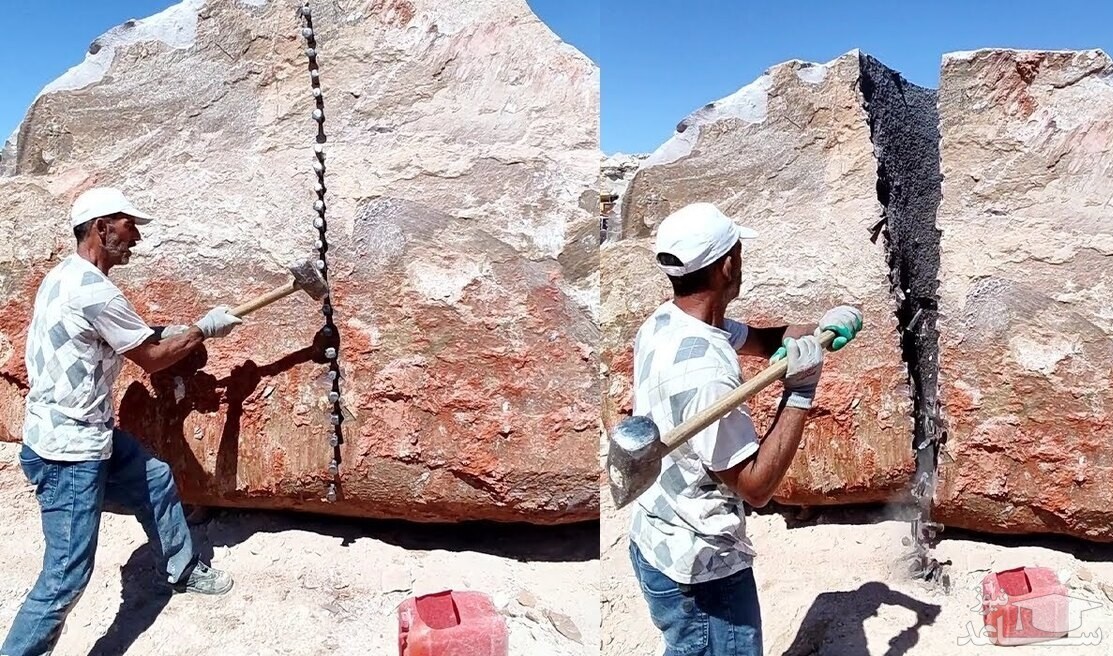 ویدئویی پربازدید از جدال پهلوان با سنگ غول پیکر!