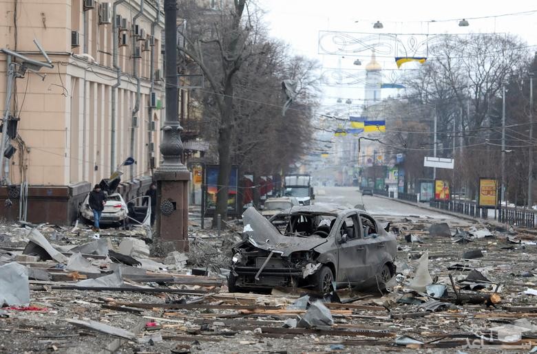 صدمات حمله موشکی روسیه به شهر "خارکیف" اوکراین/ رویترز
