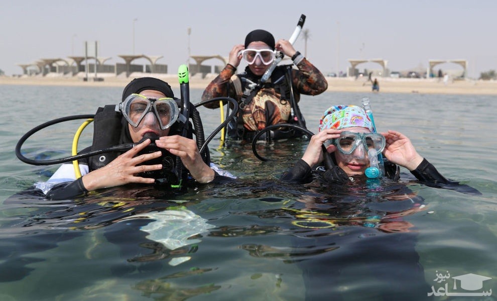 (عکس) آزادی جدید زنان عربستانی در ساحل دریا