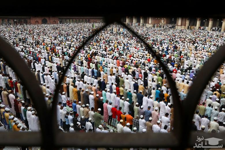 نماز عید فطر در مسجد جامع شهر دهلی/ رویترز وSOPA