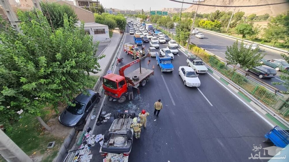 (فیلم) تصادف دلخراش و خونین در بزرگراه شهید آوینی تهران