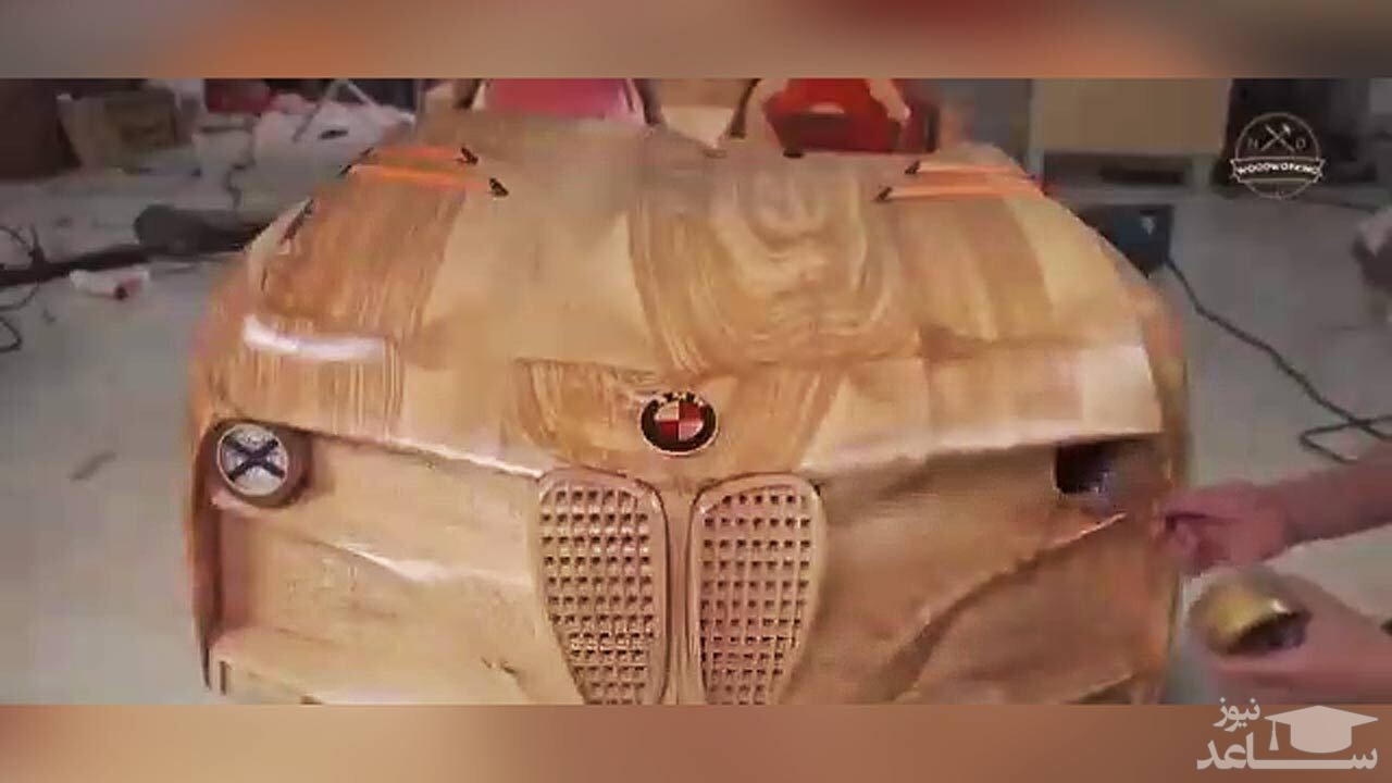(فیلم) ساخت BMW چوبی توسط یک پدر هنرمند برای فرزندش!
