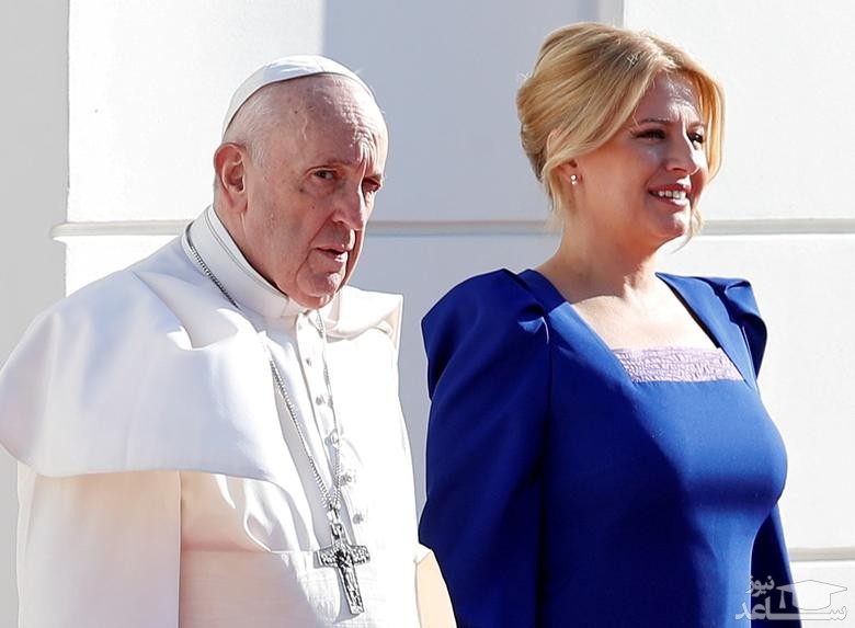 استقبال رییس جمهوری اسلواکی از پاپ فرانسیس/ رویترز
