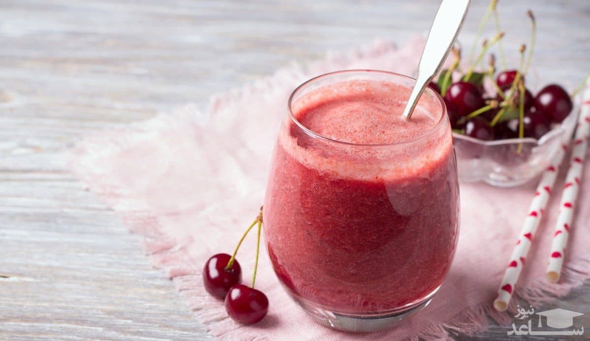 روش تهیه اسموتی گیلاس و بادام خوشمزه