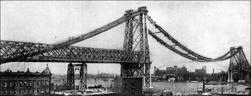  در حال ساخت پل بروکلین نیویورک
