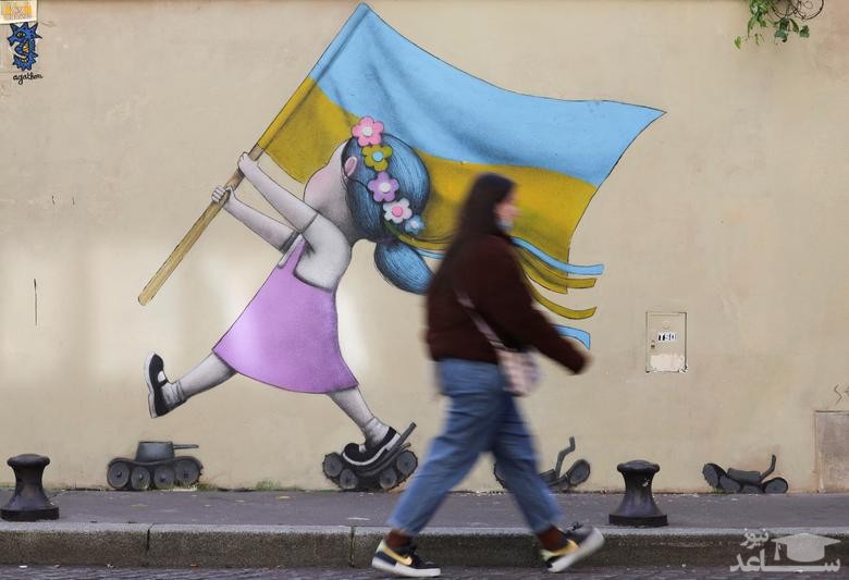 نقاشی های دیواری با مضمون جنگ اوکراین در شهرهای پاریس و لندن/ رویترز