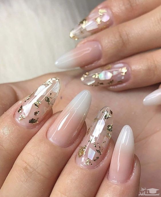 طراحی ناخن با ورق طلا