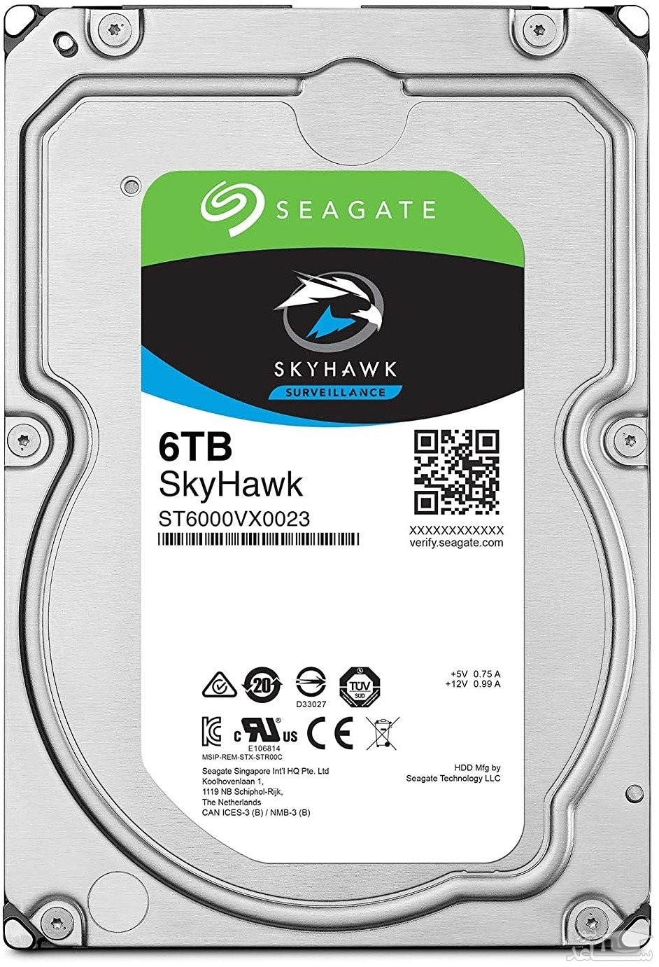 هارددیسک اینترنال سیگیت مدل SkyHawk ST6000VX0023 ظرفیت 6 ترابایت
