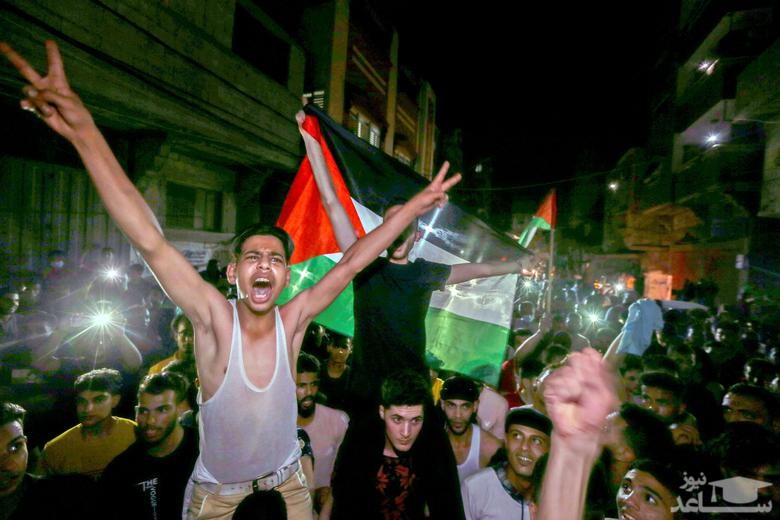  جشن پیروزی در نوار غزه