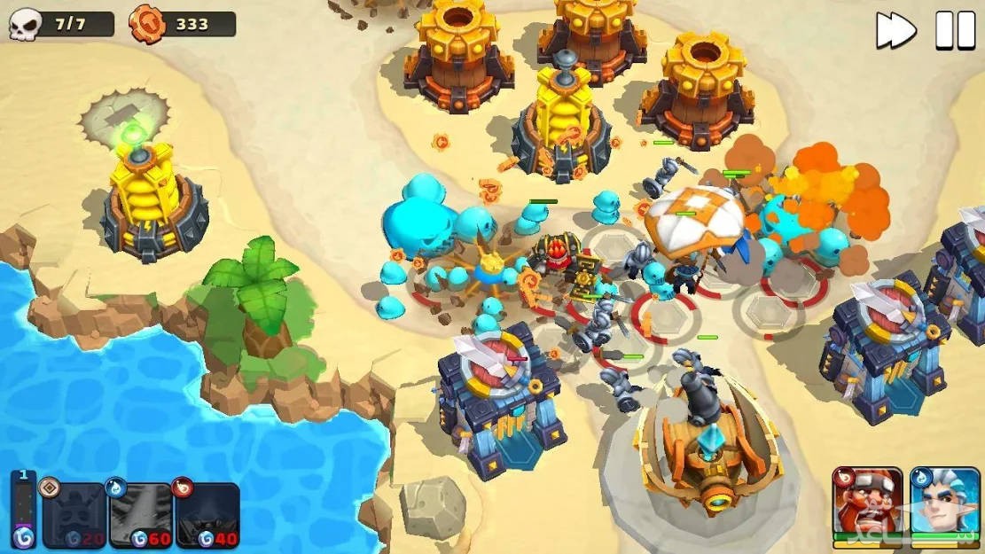 بازی 3D Wild TD: Tower Defense