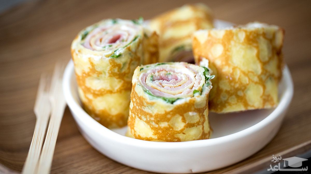 فیلم تهیه رولت پنیر و ژامبون