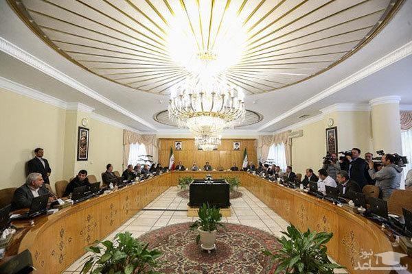 جدول ترکیب جدید کابینه دوازدهم