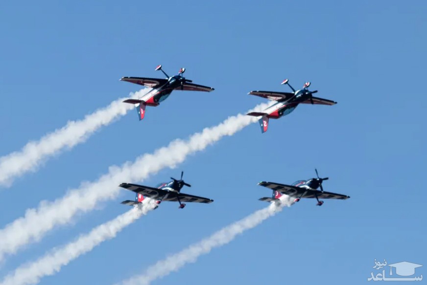 پرواز تیم های نمایش هوایی در حاشیه نمایشگاه سالانه هوا و فضا در شهر سانتیاگو شیلی/ گتی ایمجز