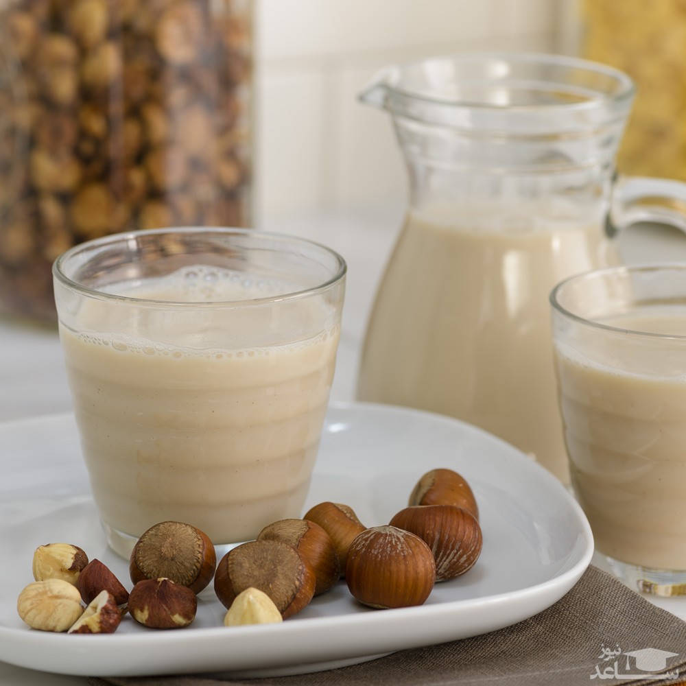 دستور تهیه شیر فندق خانگی