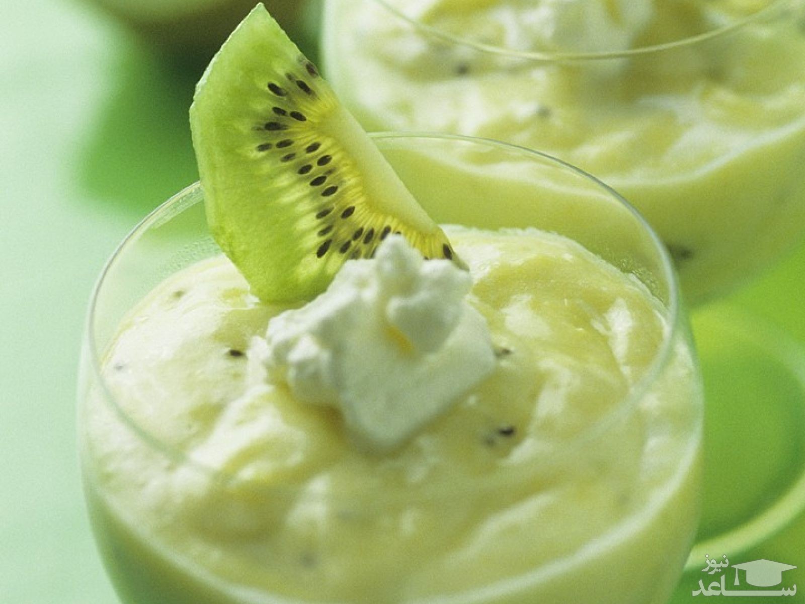 دسر کیوی و نعناع