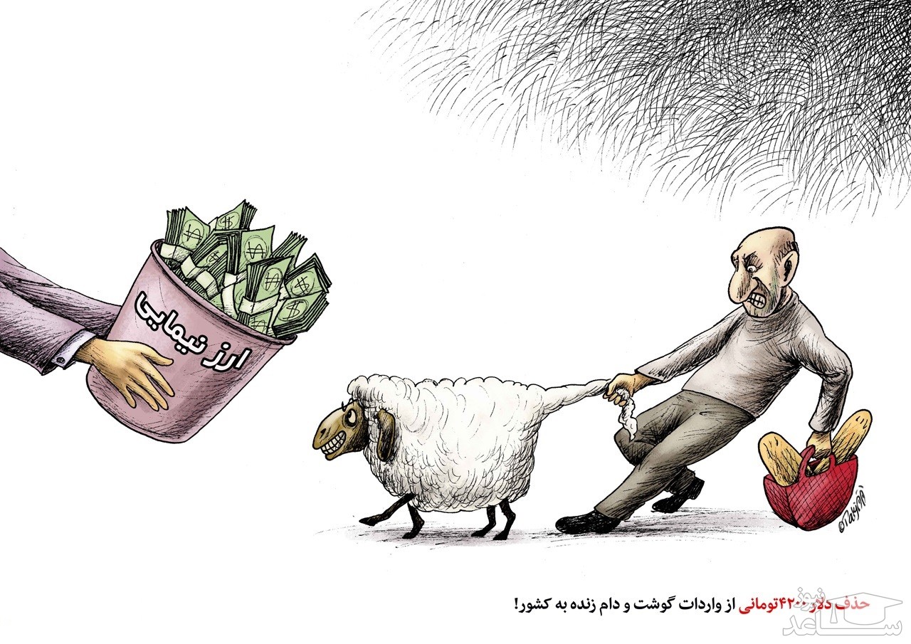 کاریکاتورهای مفهومی و زیبا در مورد گرانی گوشت و مرغ