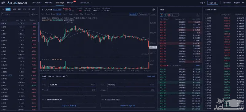  ترید کردن در صرافی هیوبی
