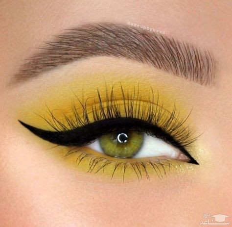آرایش چشم با سایه زرد