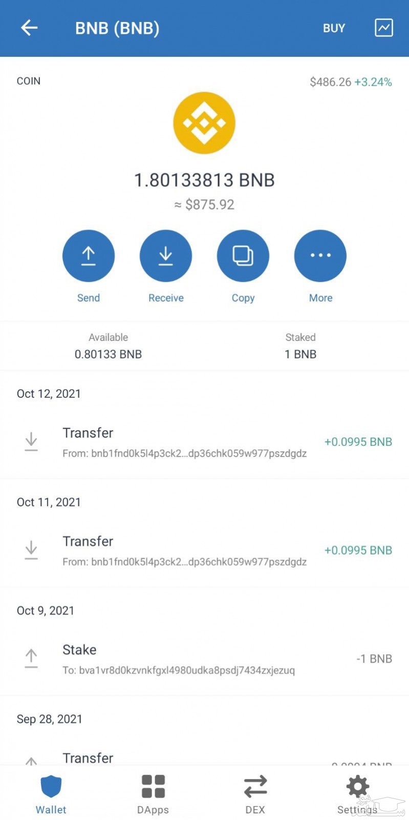  استیک کردن در تراست والت