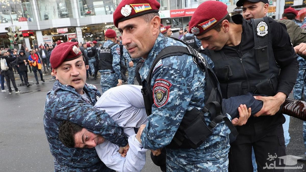 پلیس ارمنستان ۱۸۰ نفر را بازداشت کرد