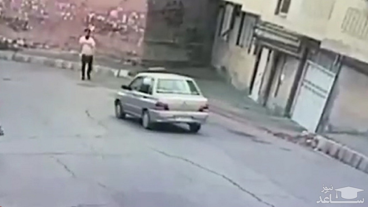 (فیلم) اخاذی از راننده پراید با یک تصادف ساختگی! 