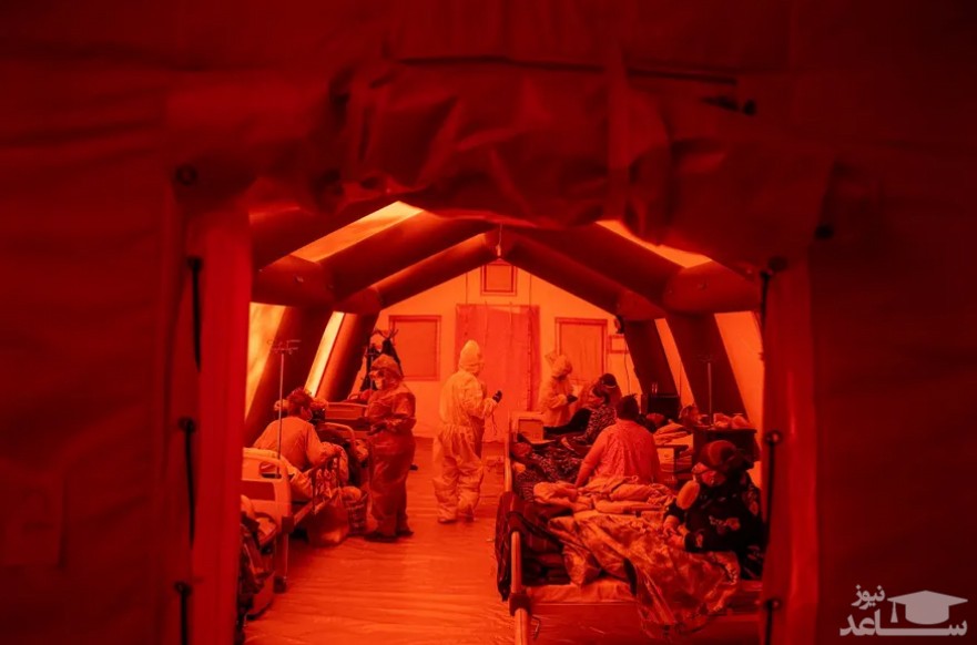 بیمارستان صحرایی برای مداوای بیماران بدحال مبتلا به کووید19 در اوکراین/ رویترز