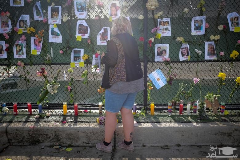 تصویر دهها مفقودی حادثه فروریختن یک برج 12 طبقه در شهر میامی ایالت فلوریدا آمریکا/ رویترز