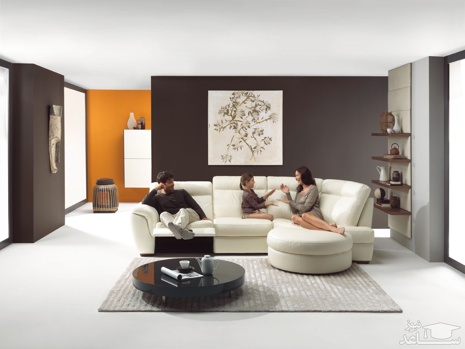 نحوه ی چیدمان دکوراسیون خانه با مبل چرمی