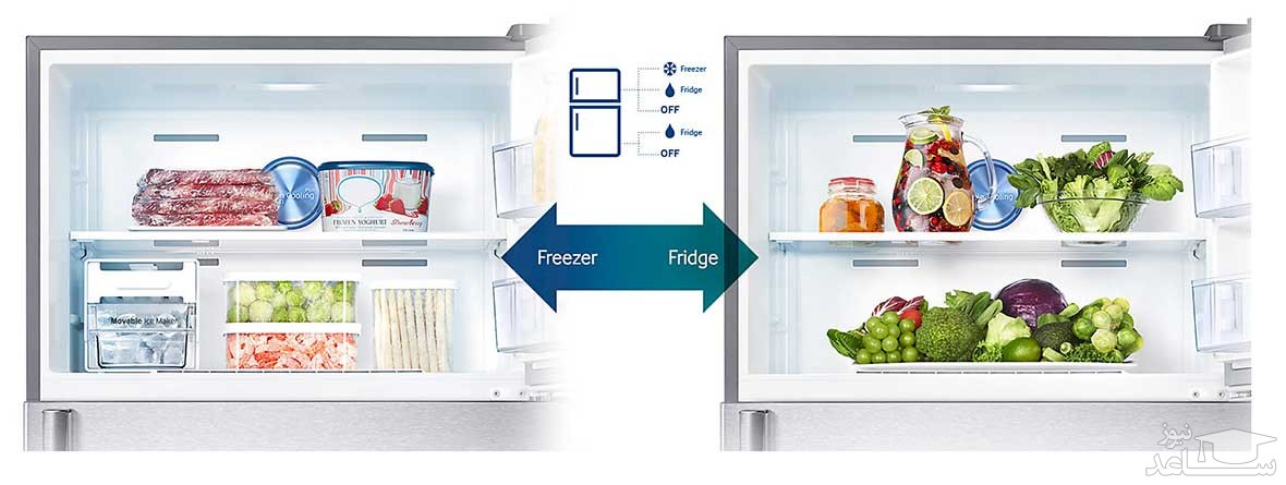 یخچال و فریزر بالا پایین سامسونگ مدل RT58