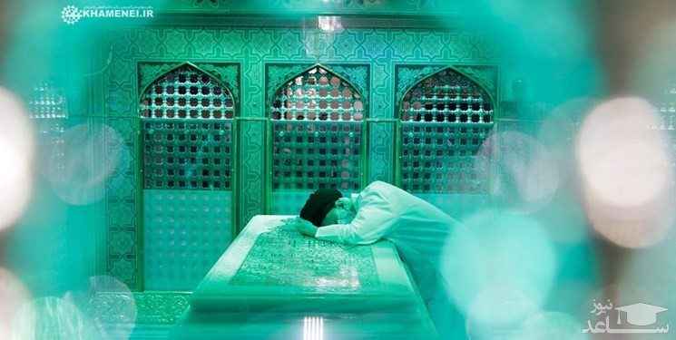 غبارروبی مضجع مطهر رضوی در سفر رهبر انقلاب به مشهد مقدس