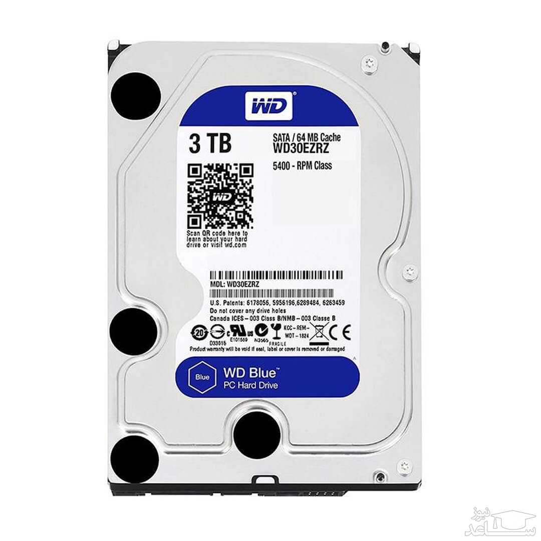 هارددیسک اینترنال وسترن دیجیتال مدل Blue WD30EZRZ ظرفیت 3 ترابایت