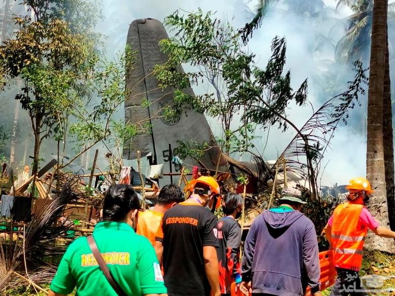 محل سقوط هواپیمای نظامی فیلیپین