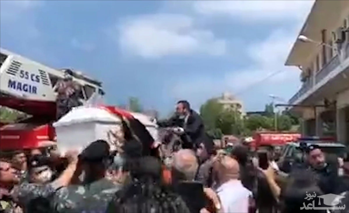 (فیلم) مراسم تشییع عروس لبنانی که در انفجار بیروت کشته شد