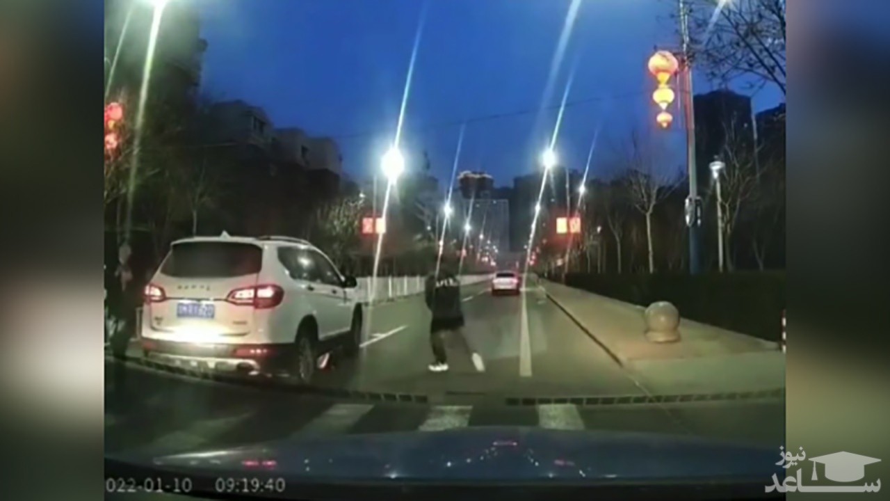 (فیلم) عاقبت عجله در عبور از خیابان