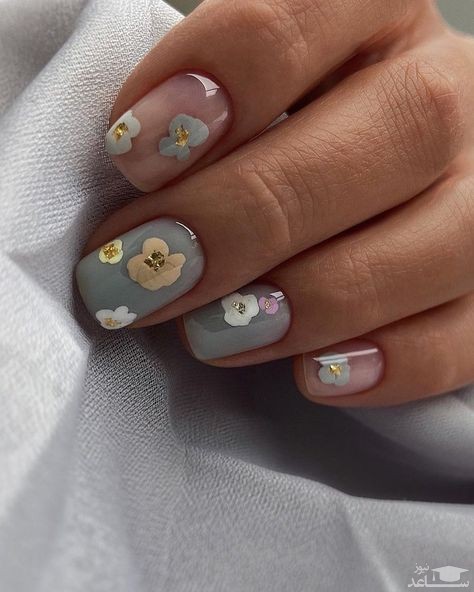 لاک ناخن گلدار