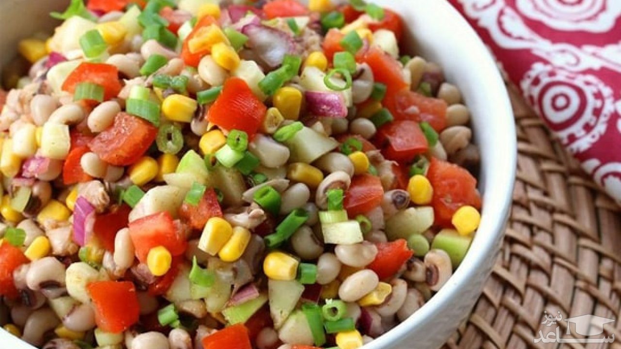 سالاد لوبیا چیتی