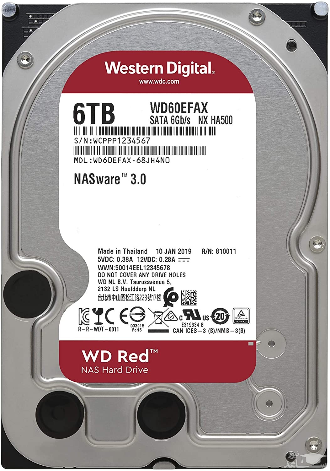هارددیسک اینترنال وسترن دیجیتال مدل Red Pro WD60EFAX ظرفیت 6 ترابایت
