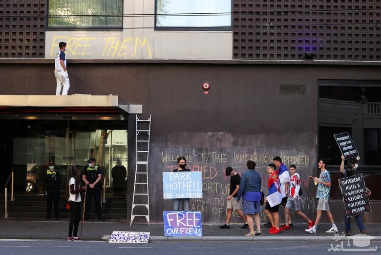 تظاهرات و تجمع حامیان "نواک جاکویچ"