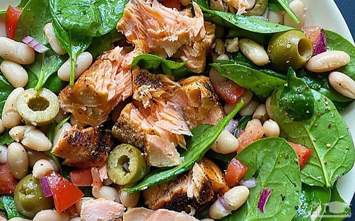 روش تهیه سالاد تن ماهی و لوبیا سفید لذیذ