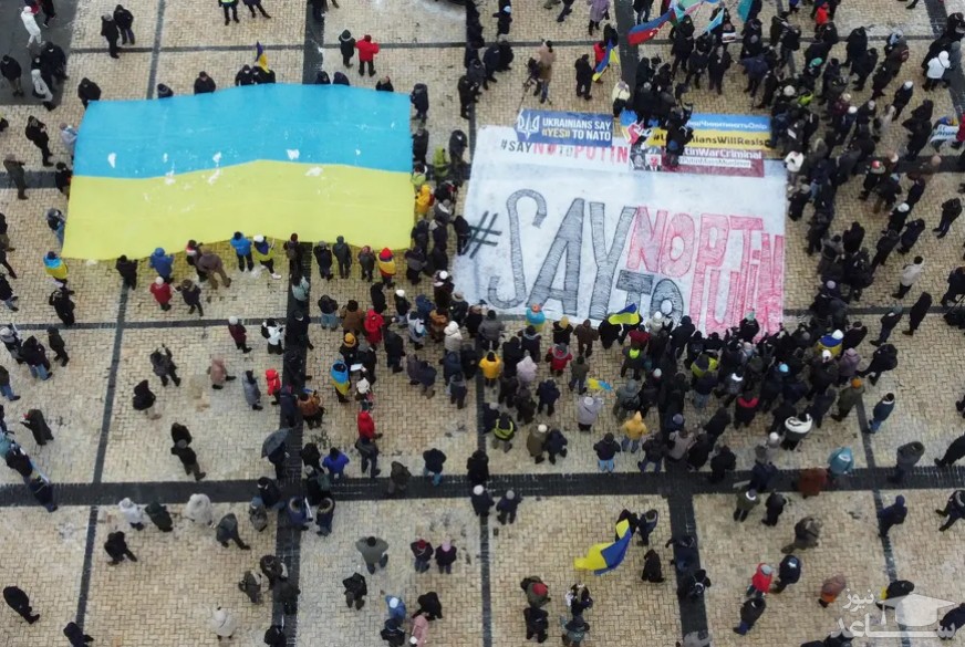 تظاهرات علیه سیاست های ولادیمیر پوتین رییس فدراسیون روسیه علیه دولت اوکراین در شهر کی یف/ رویترز