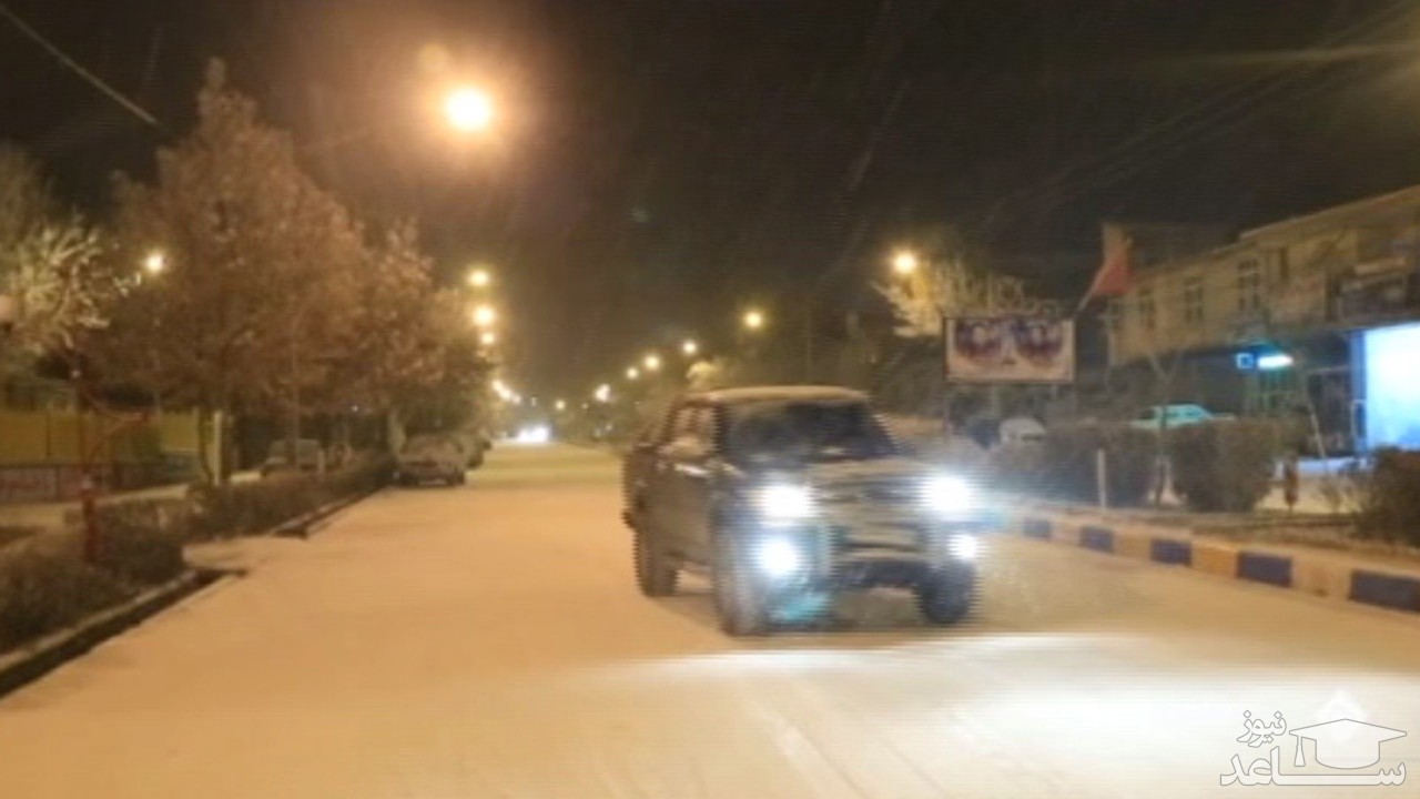(فیلم) سفیدپوش شدن شهرهای خراسان رضوی در پی بارش برف