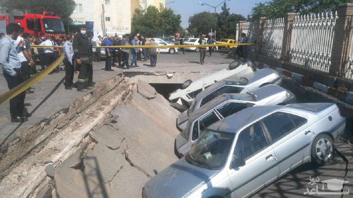 نشست زمین در تبریز صدمه جانی نداشت