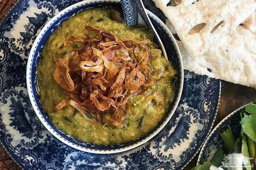 طرز درست کردن آش سبزی شیرازی