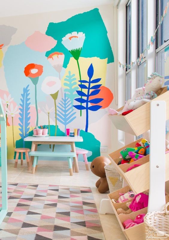 رنگامیزی دیوار اتاق کودک