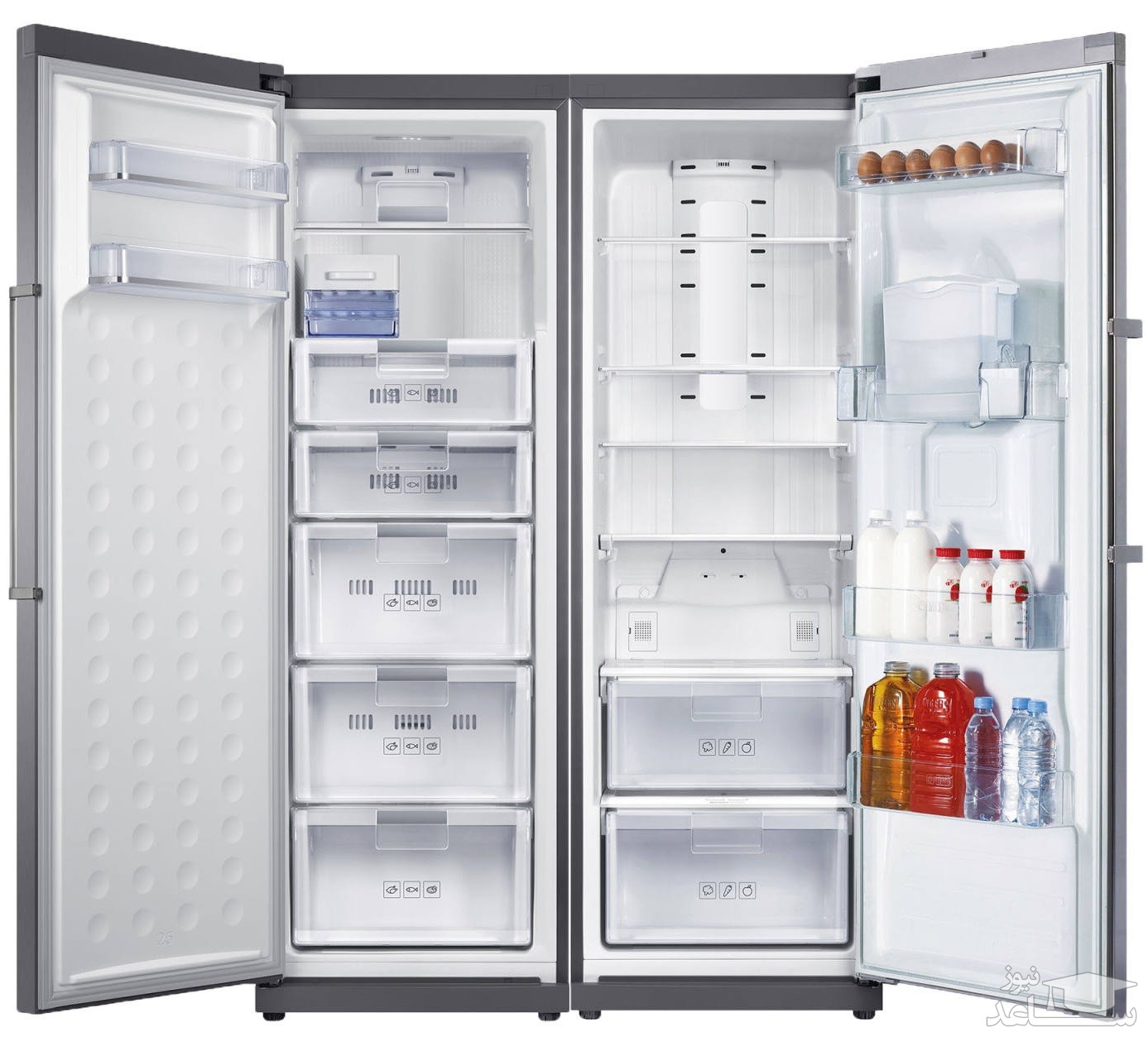 یخچال و فریزر دوقلوی اسنوا مدل SN6-0190SW-Sn5-0190SW