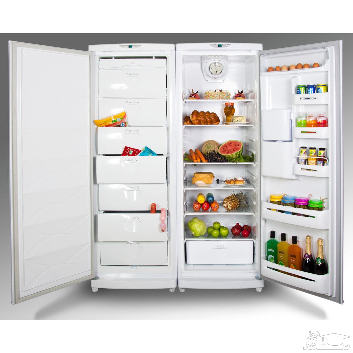 یخچال و فریزر دوقلوی پارس مدل لادر LRDST170-FRZNF170